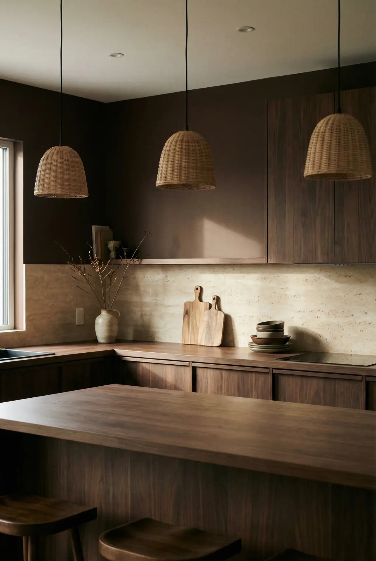 Dark Chocolate Accent Wall That Makes Wood Look Richer 2