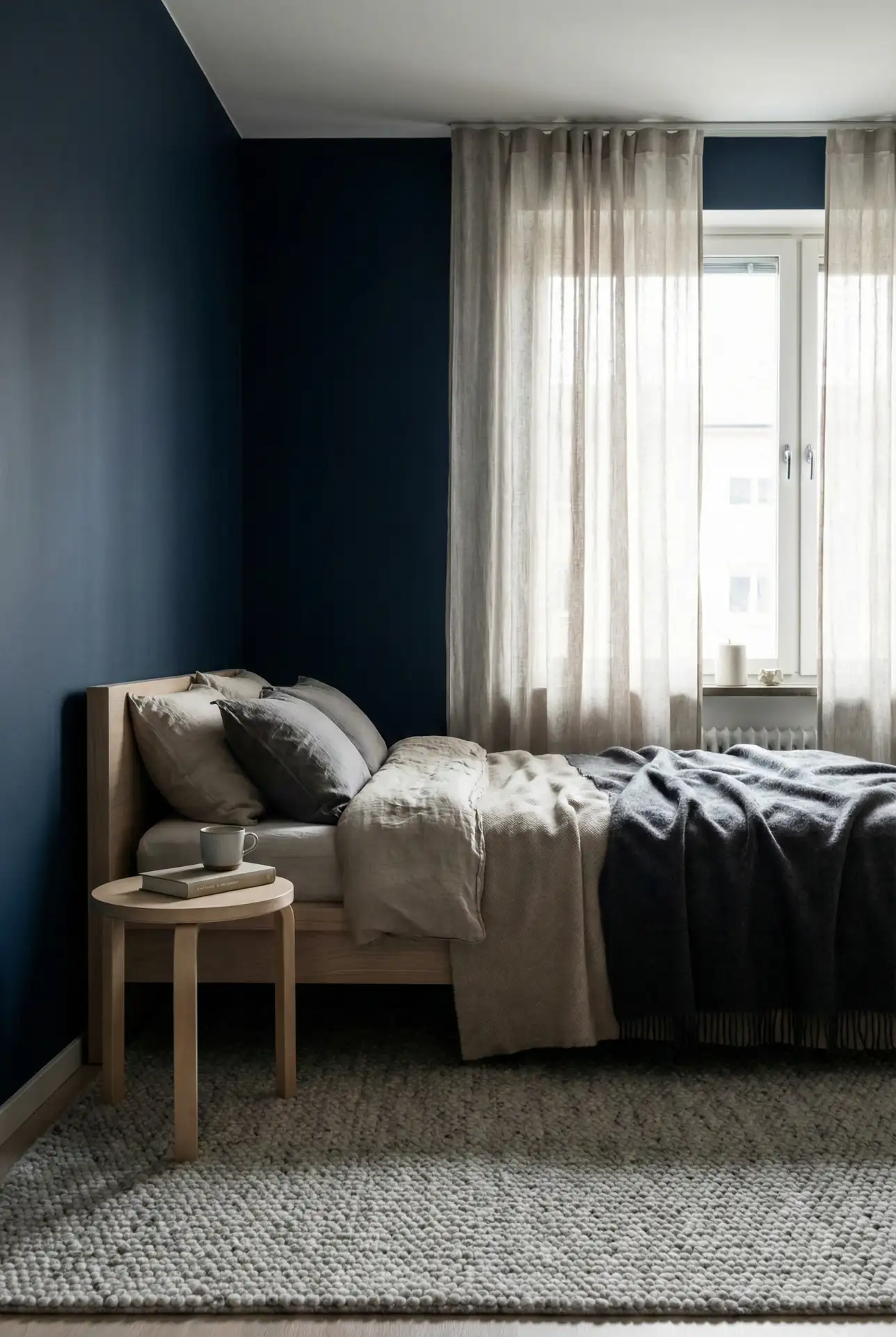 Dark Cozy Scandinavian Bedroom With Moody Layers 1