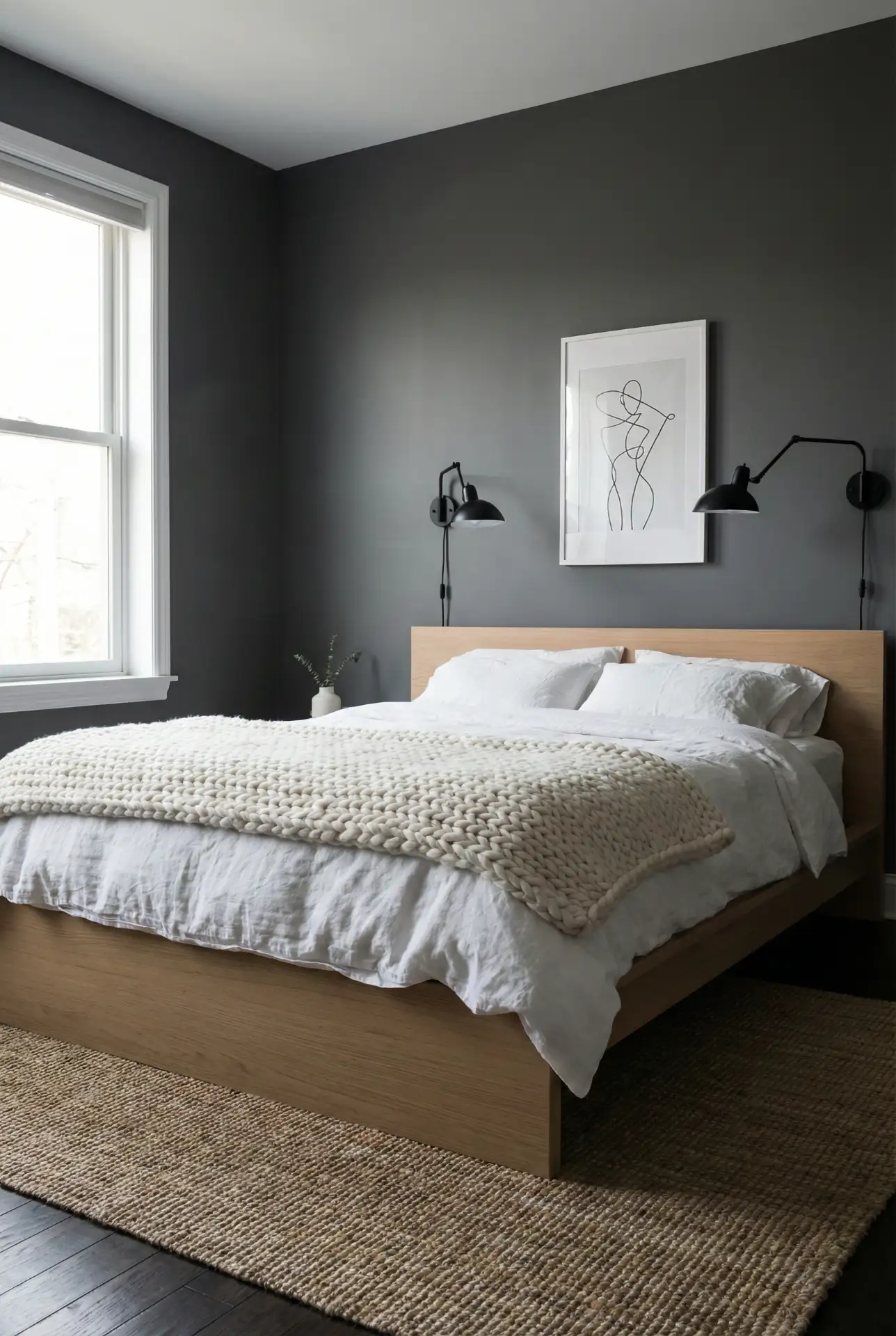 Dark Cozy Scandinavian Bedroom With Moody Layers 2