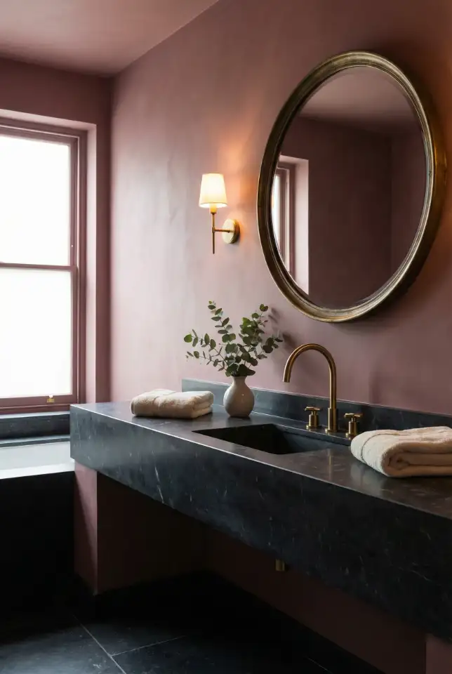 Dark Pink With Brass Accessories 1