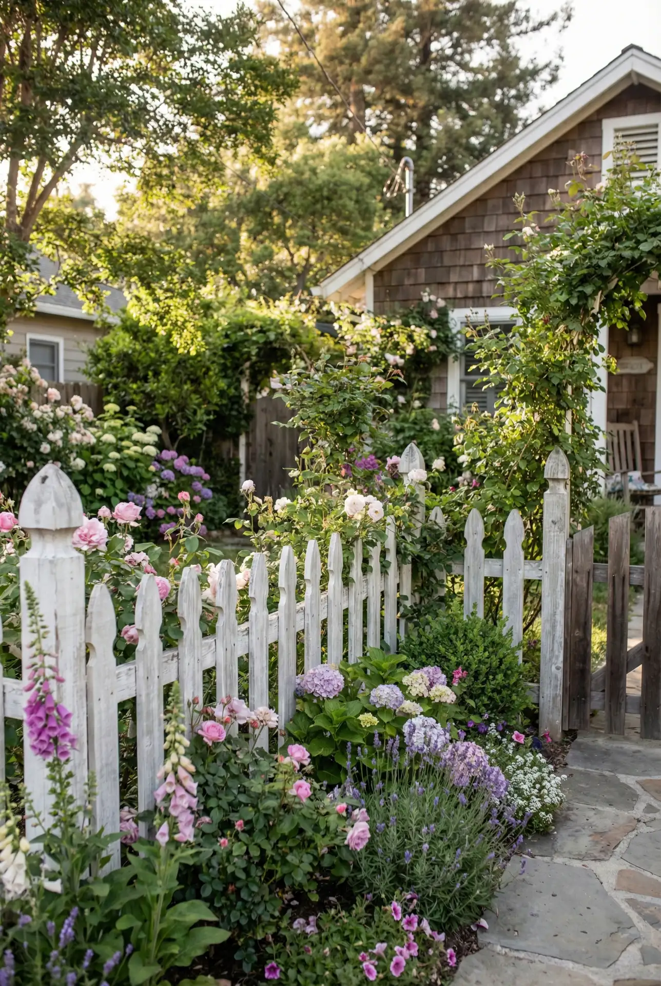 Decorative Short Fence Framing Flower Beds 2