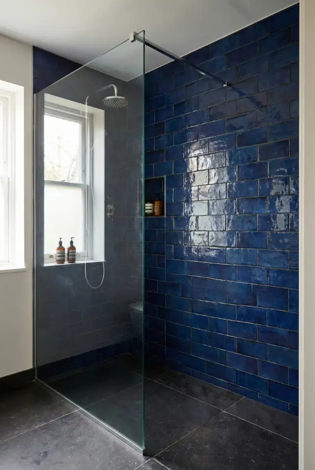 Deep Blue Statement Shower 1