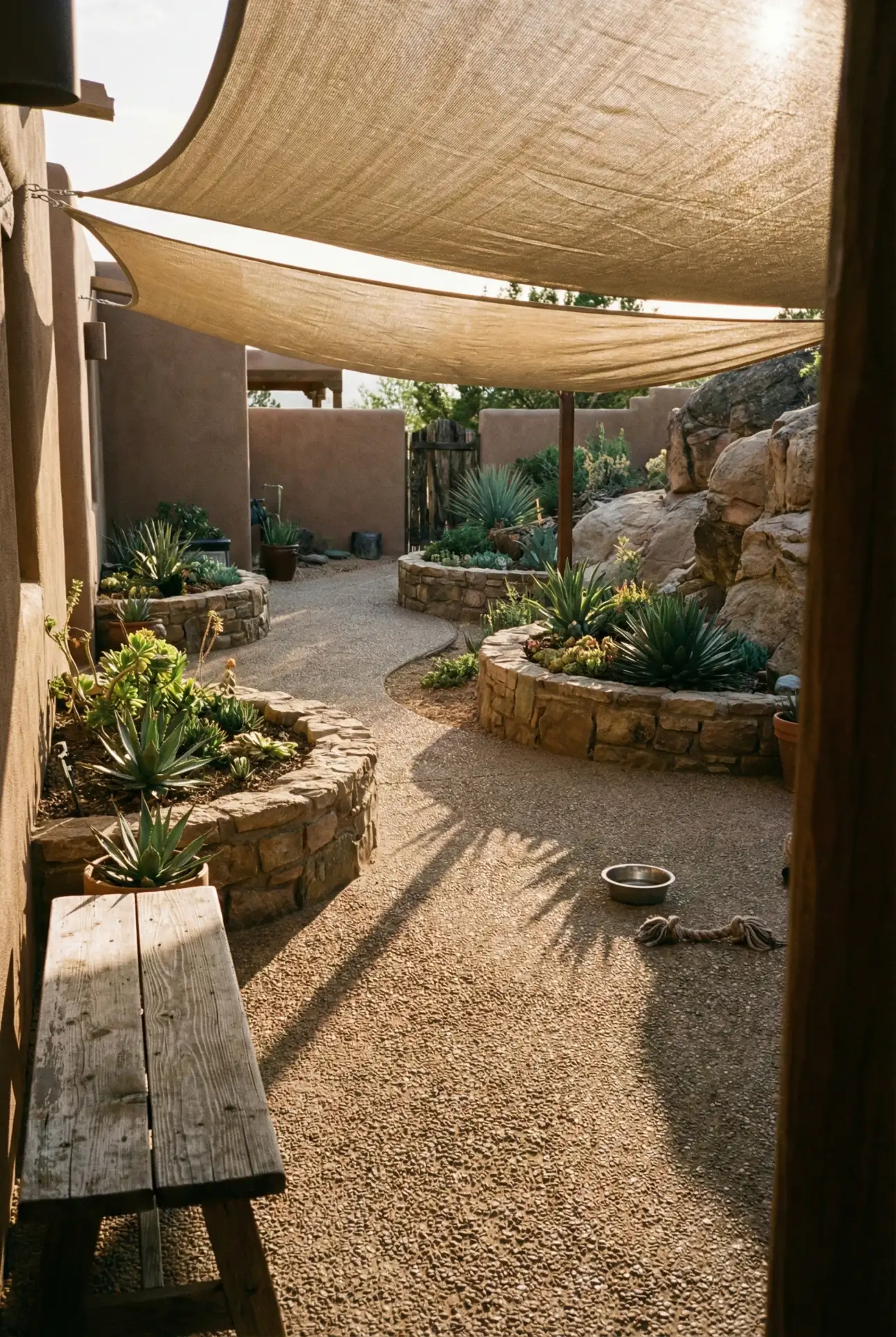 Desert Yard With Pet-Safe Groundcovers 1