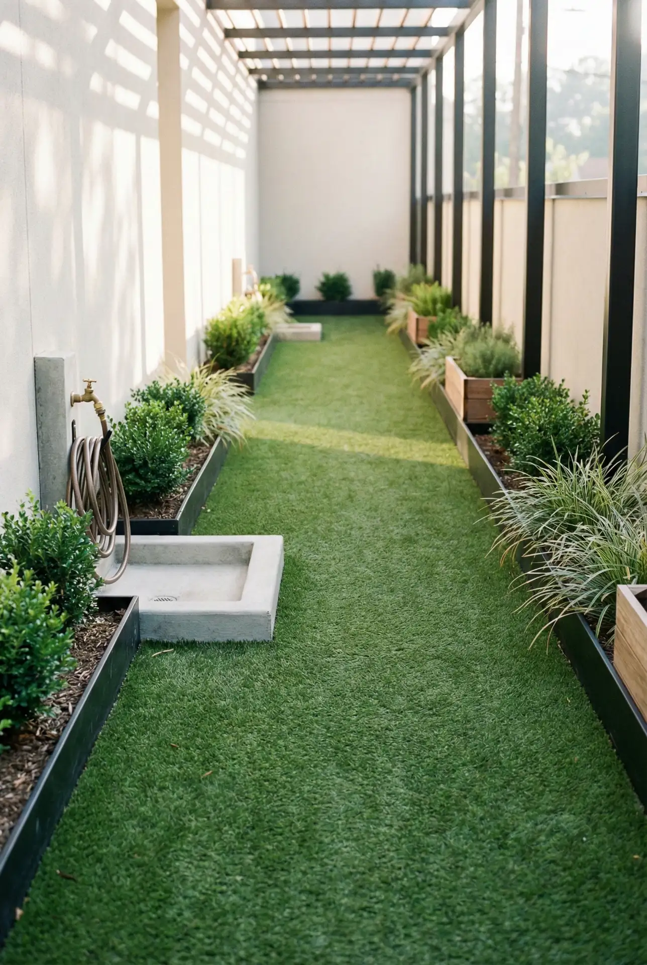 Dog Run Side Strip With Easy Hose Station 2