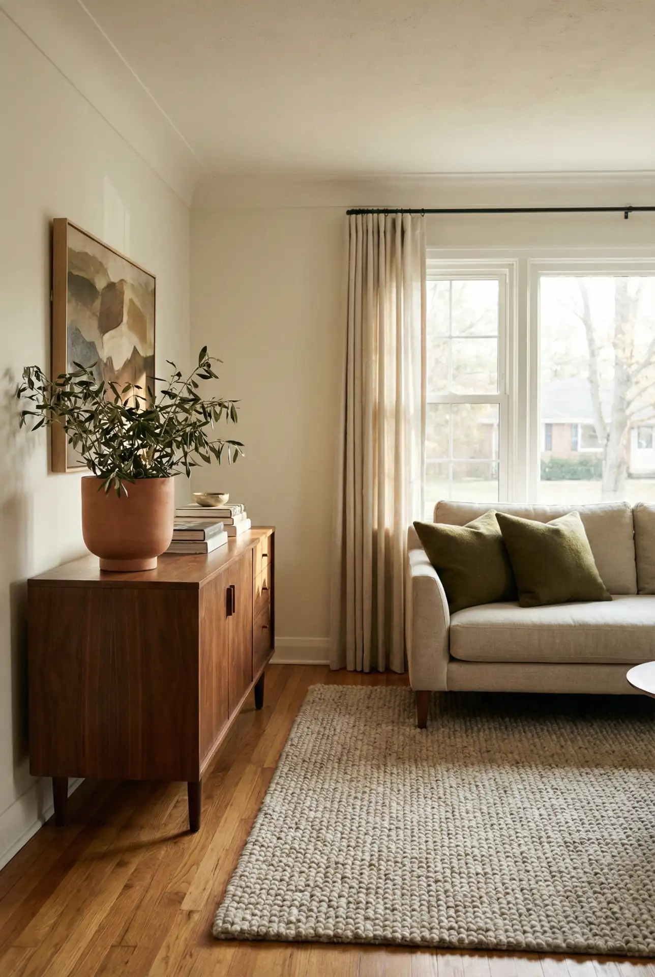 Earthy Mid-Century Cottage With Green Accents 1