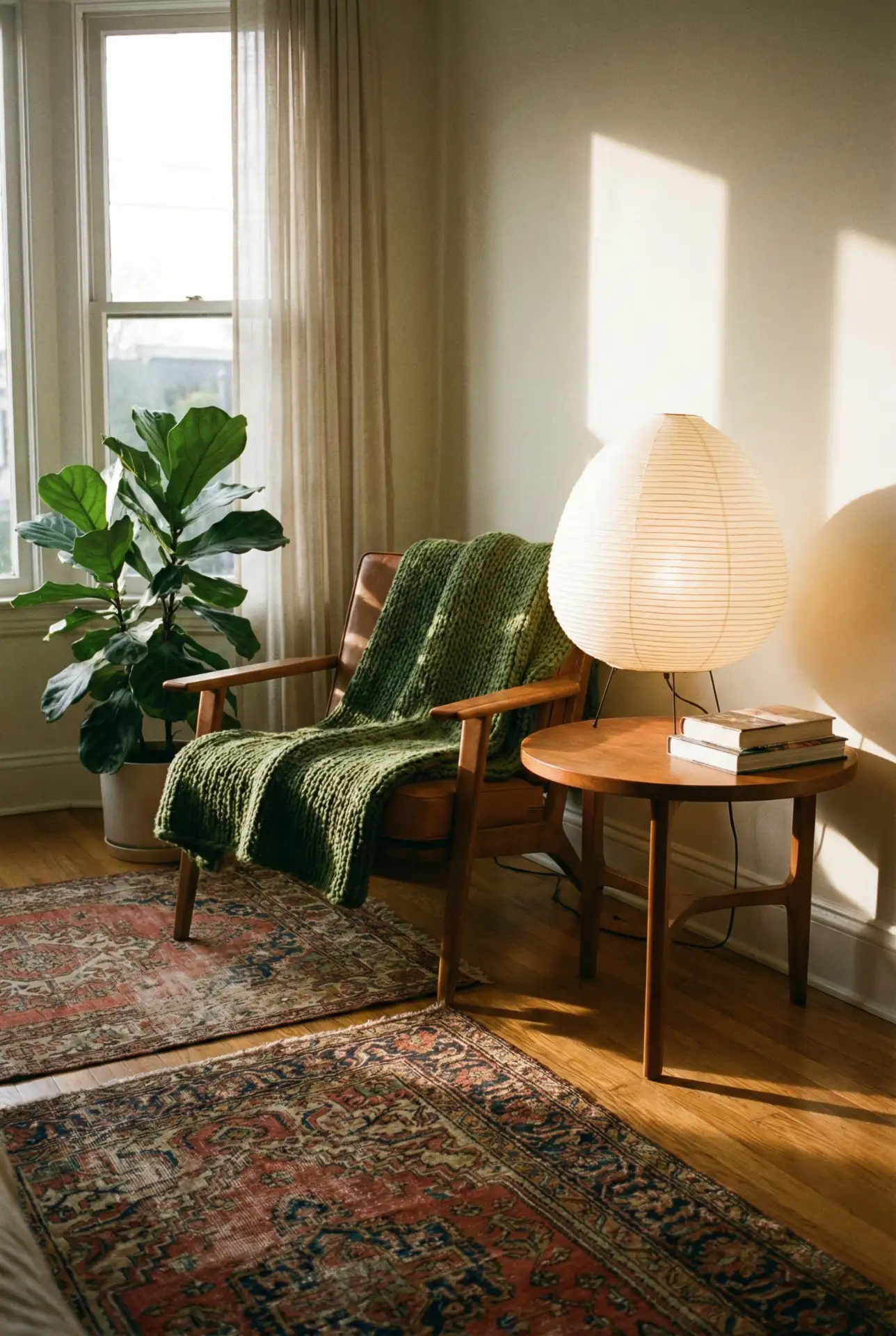 Earthy Mid-Century Cottage With Green Accents 2