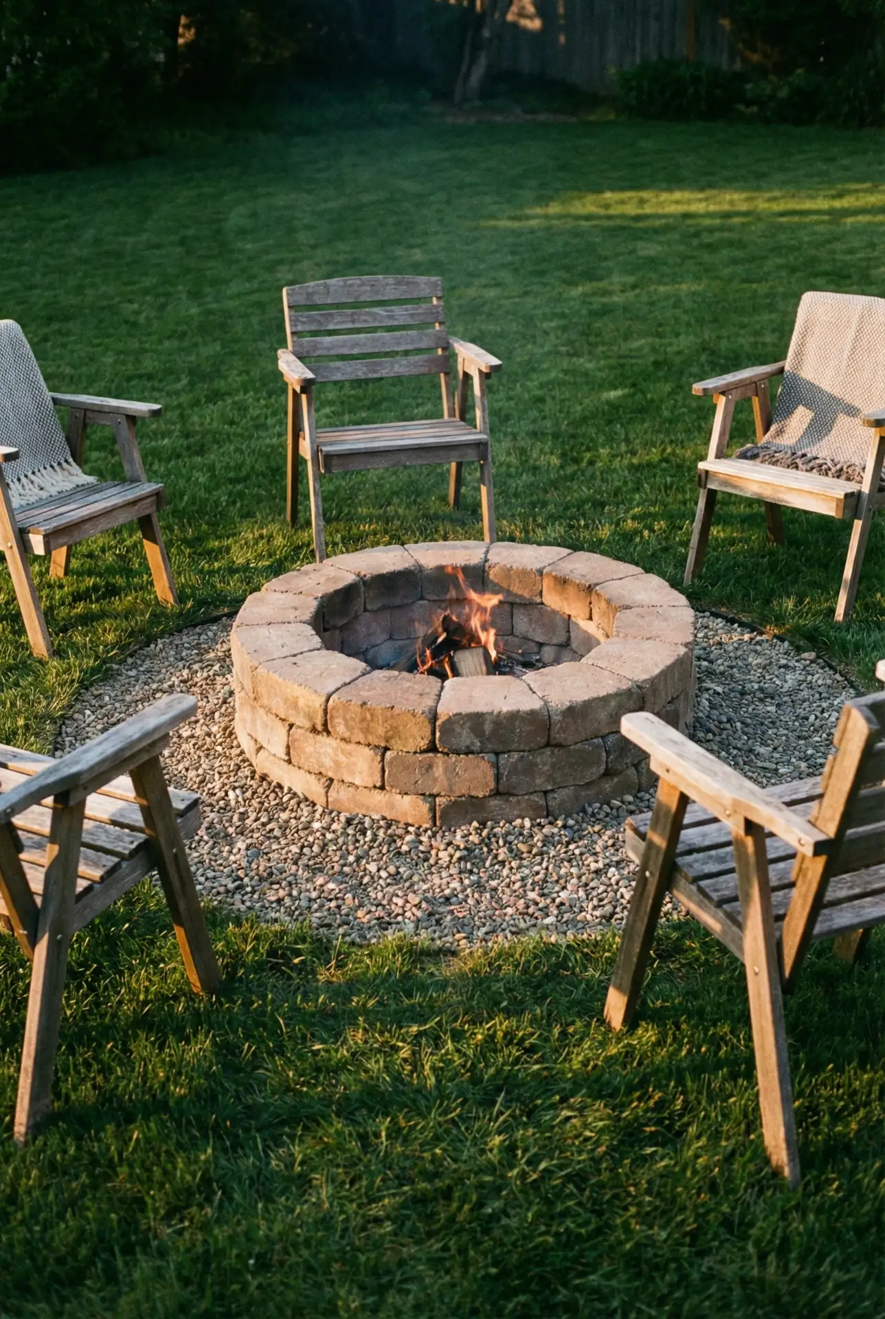 Easy Paver Ring Fire Pit 2