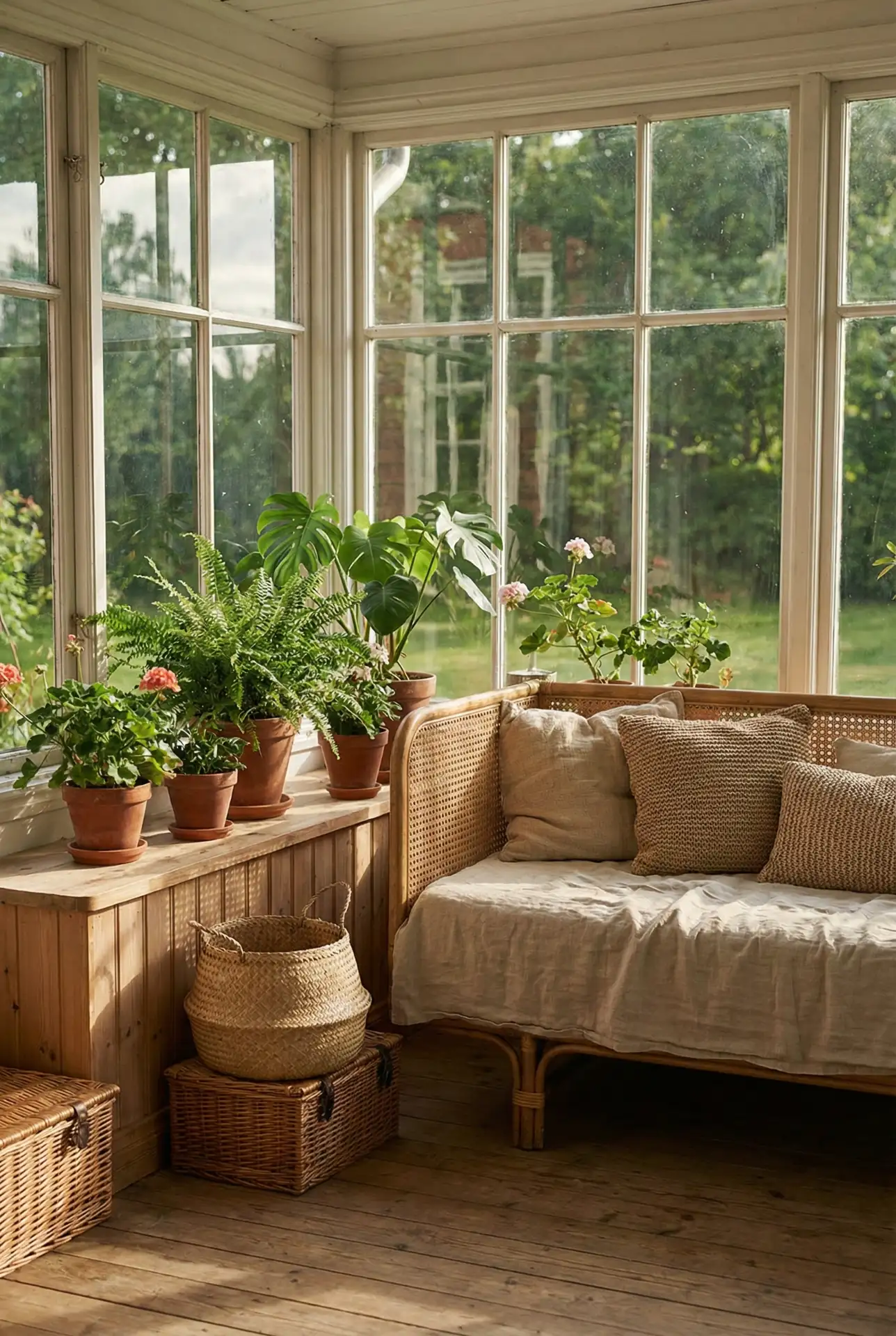 Enclosed Green Garden Sunroom 2