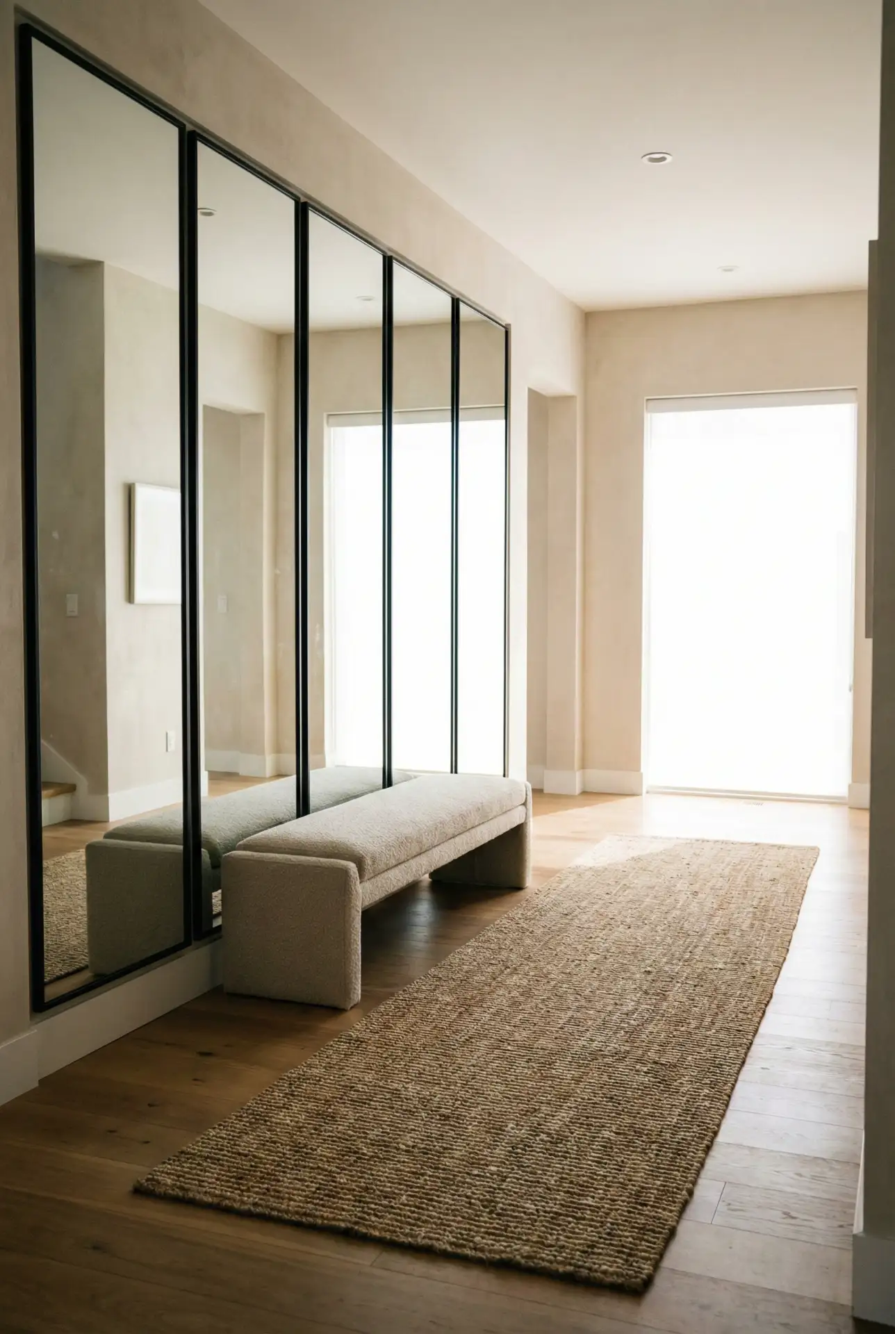 Entry Mirror Wall For Large Hallways 1