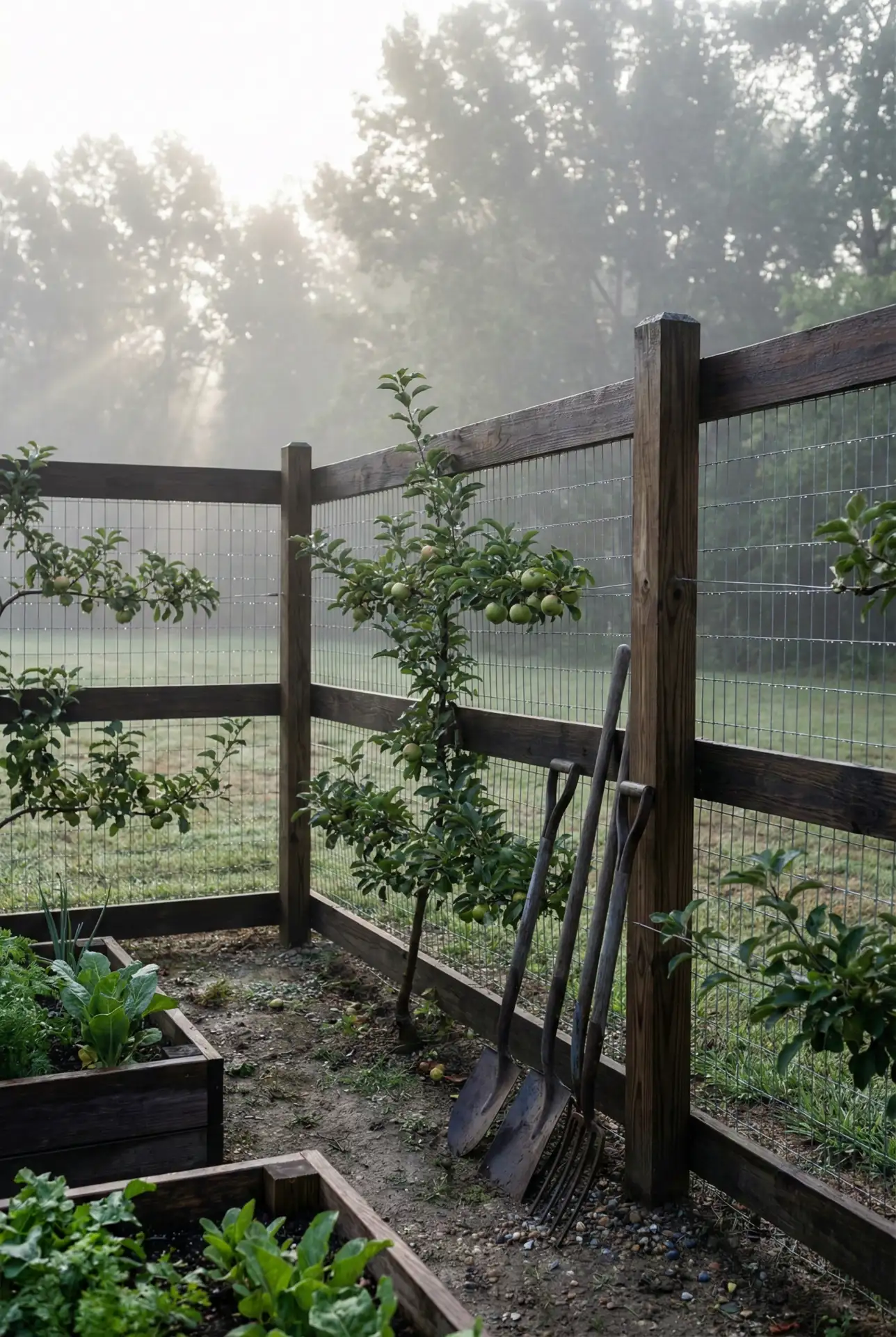 Farmhouse Hog Wire Garden Fence 1