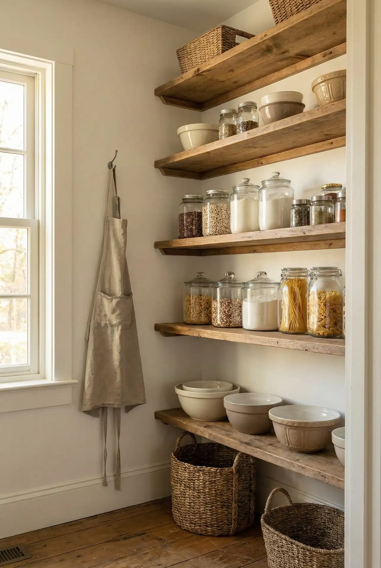 Farmhouse-Style Open Pantry 2