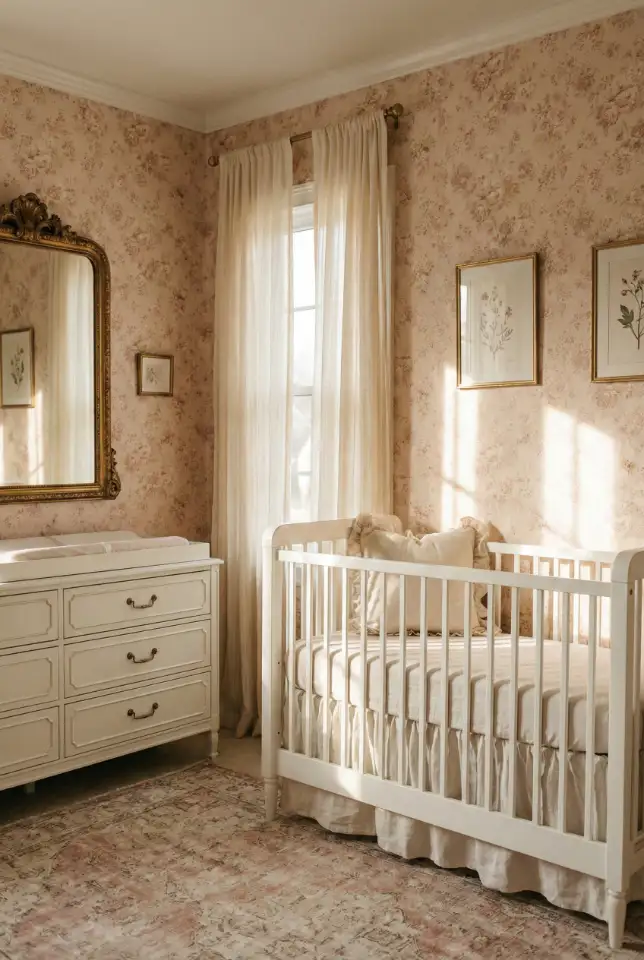Floral Nursery With Vintage-Inspired Softness 2