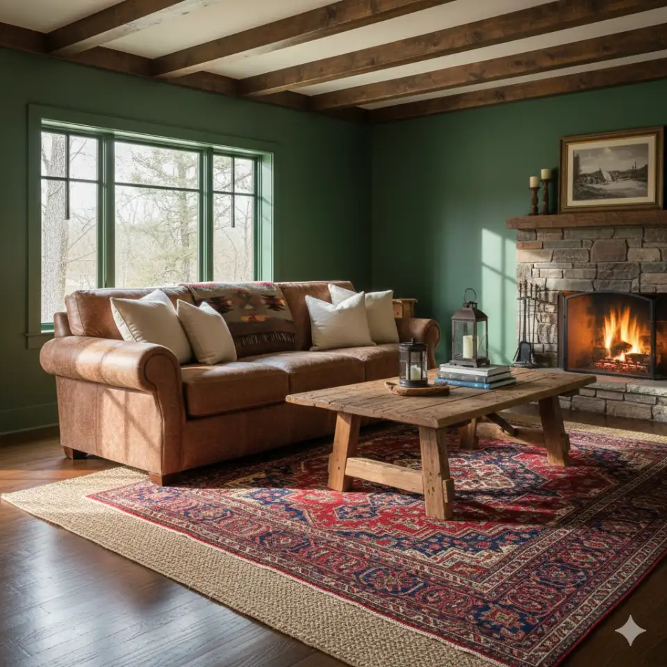 Forest Green With Rustic Warmth 1