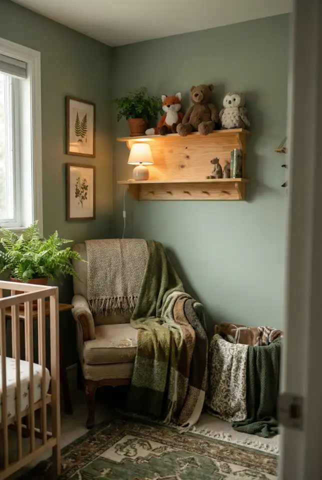 Forest Nursery With Sage Green Walls 2
