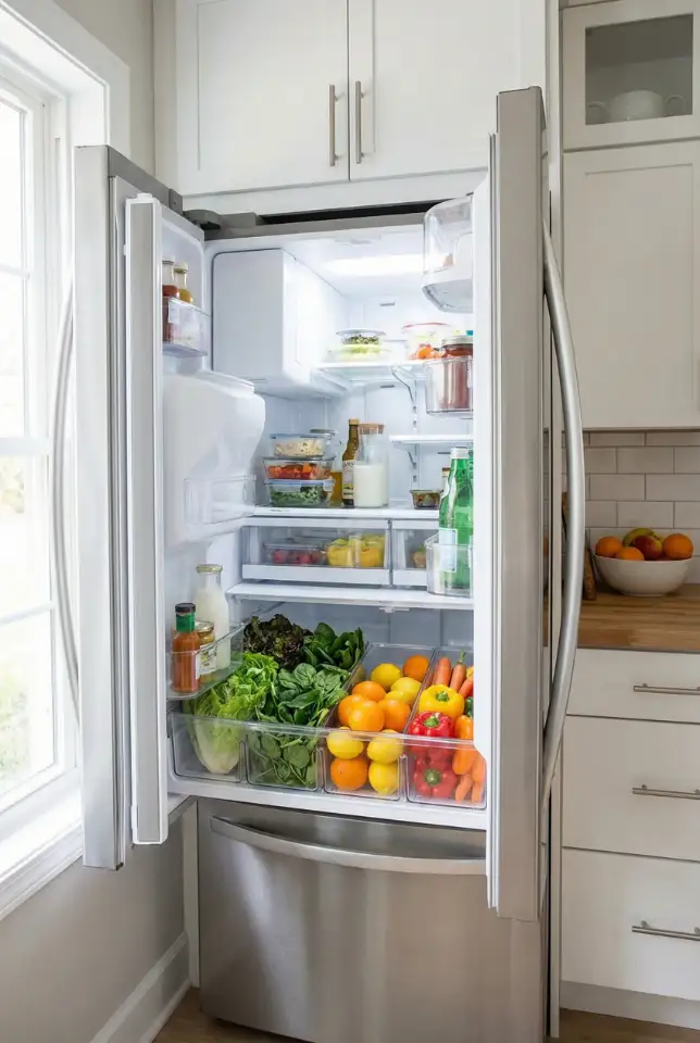 French Door Produce Drawer Reset With Weekly Sorting 1