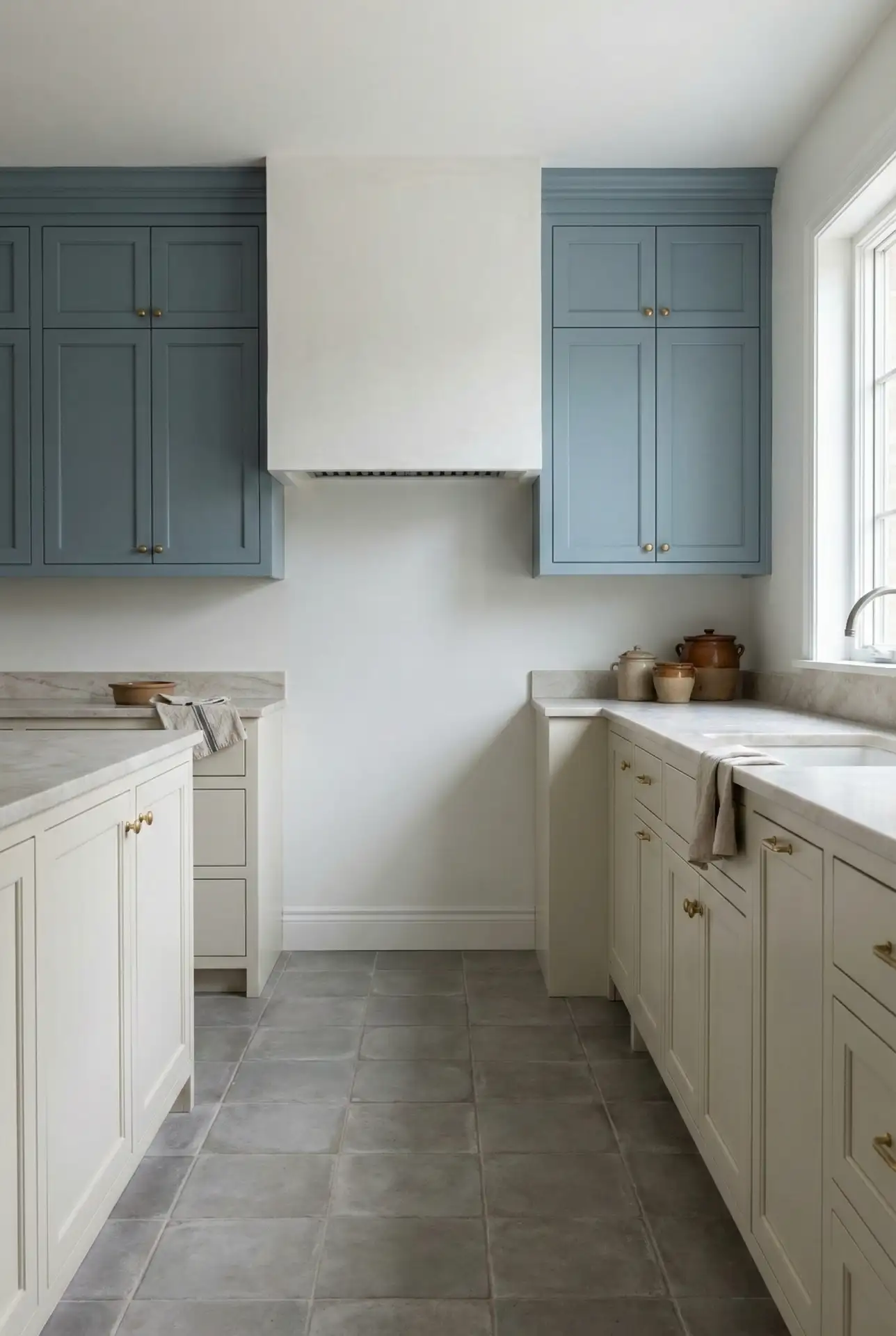 French Grey Floors With Dusty Blue Uppers 1