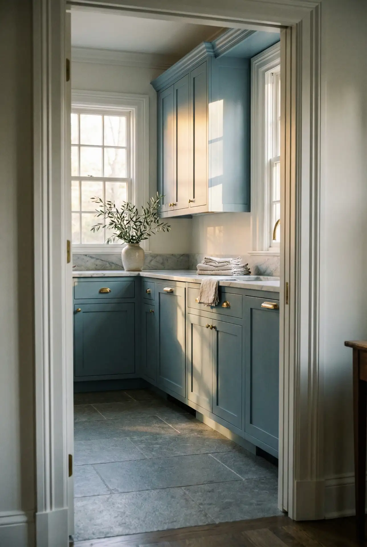 French Grey Floors With Dusty Blue Uppers 2