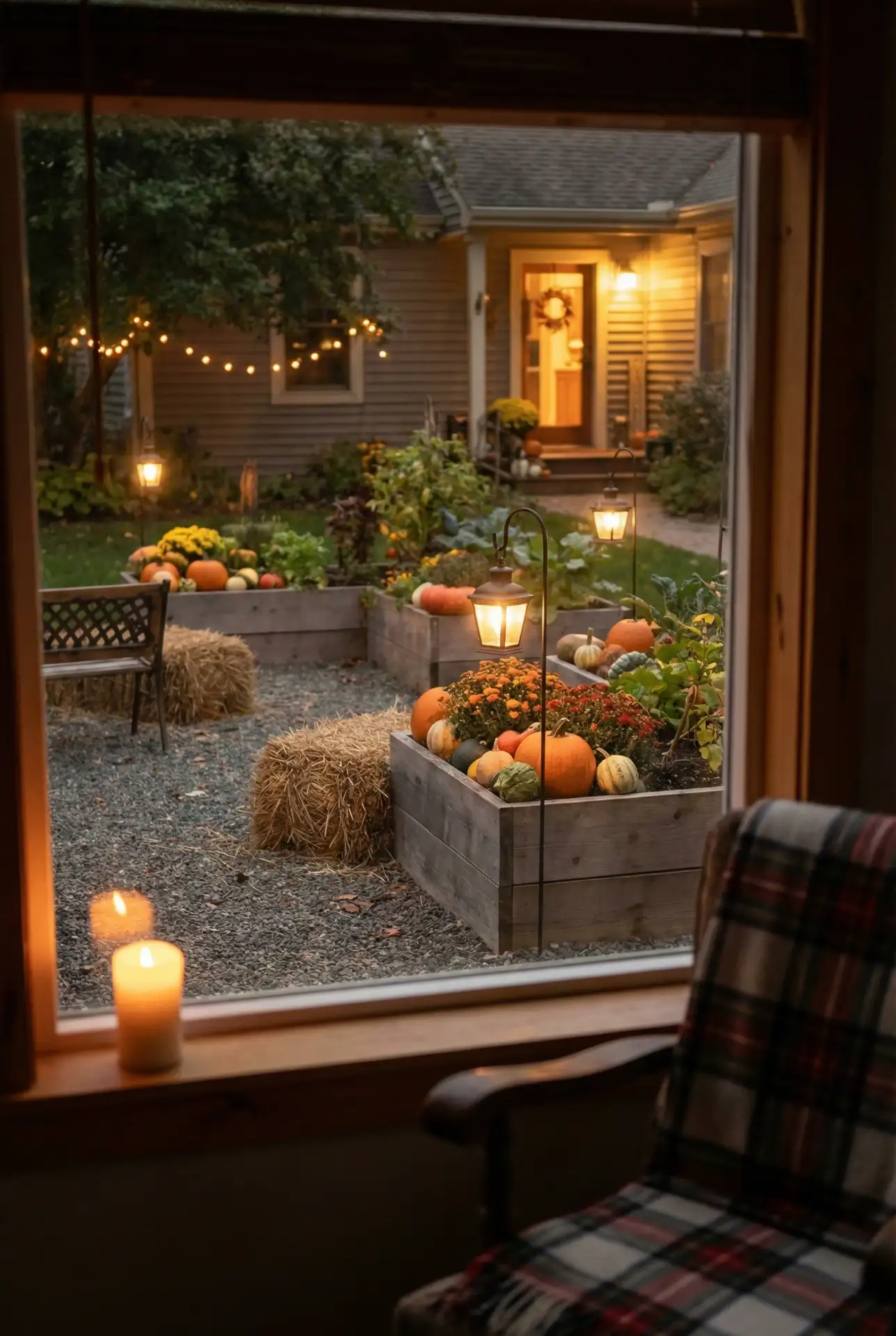 Front Yard Halloween Garden With Subtle Decor Layers 2
