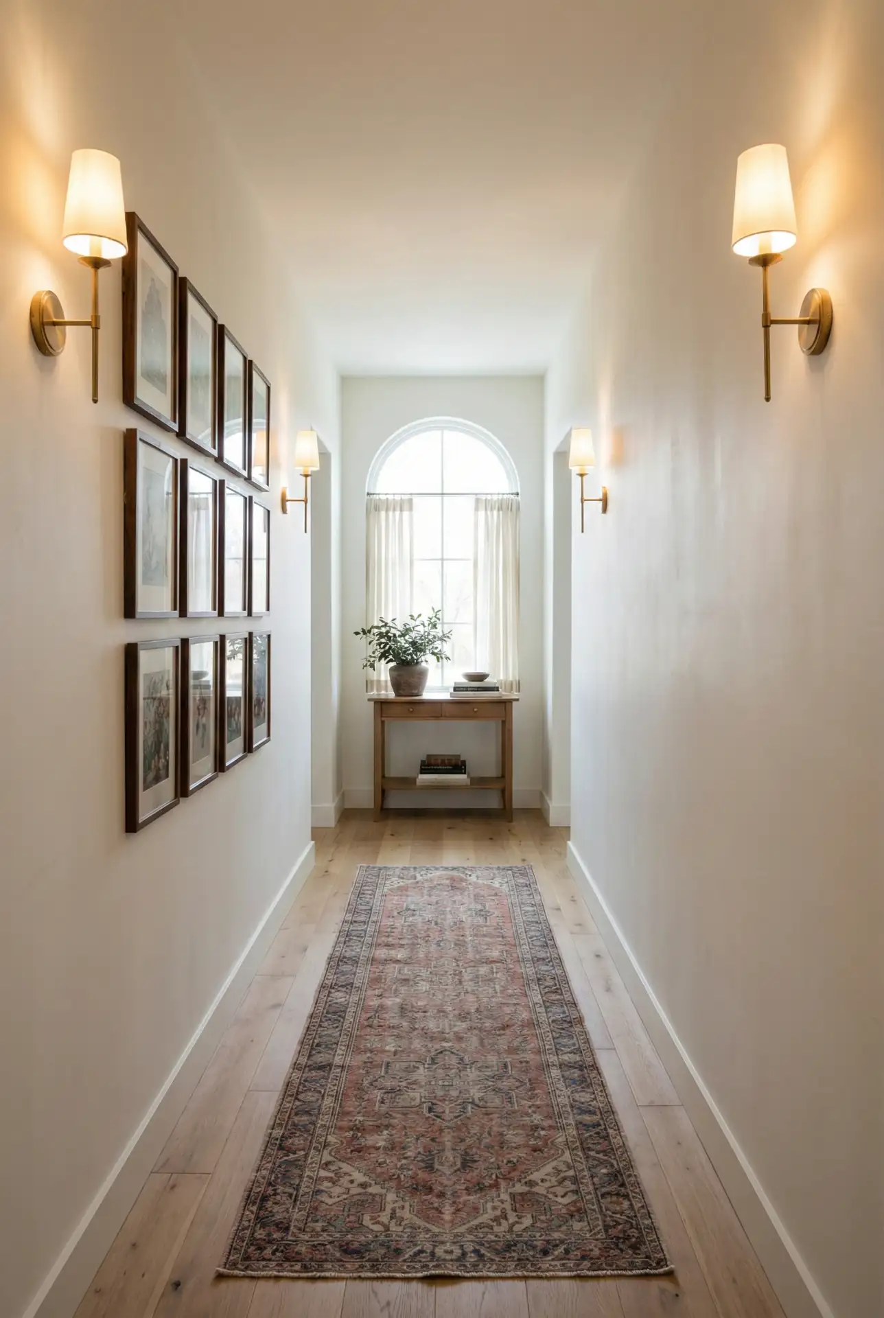 Gallery Runner With Warm Sconces 2
