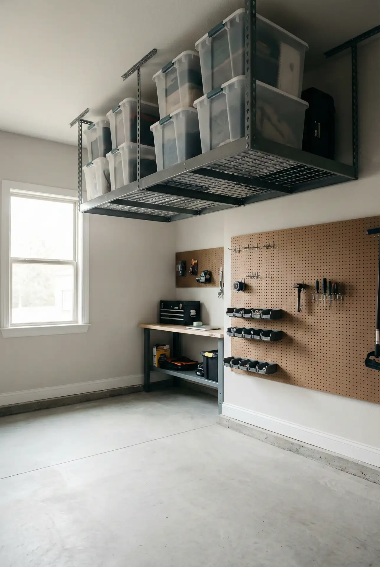 Garage Ceiling Racks For Seasonal Tool Totes 1