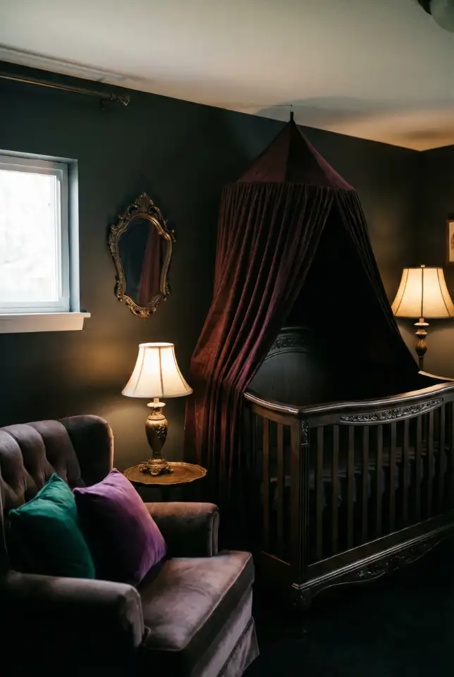 Gothic Nursery With Moody Cozy Drama 2