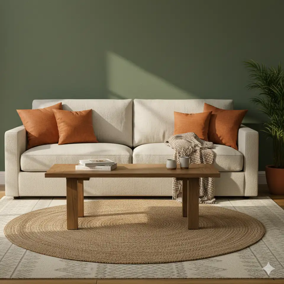 Green With Burnt Orange Warmth 1