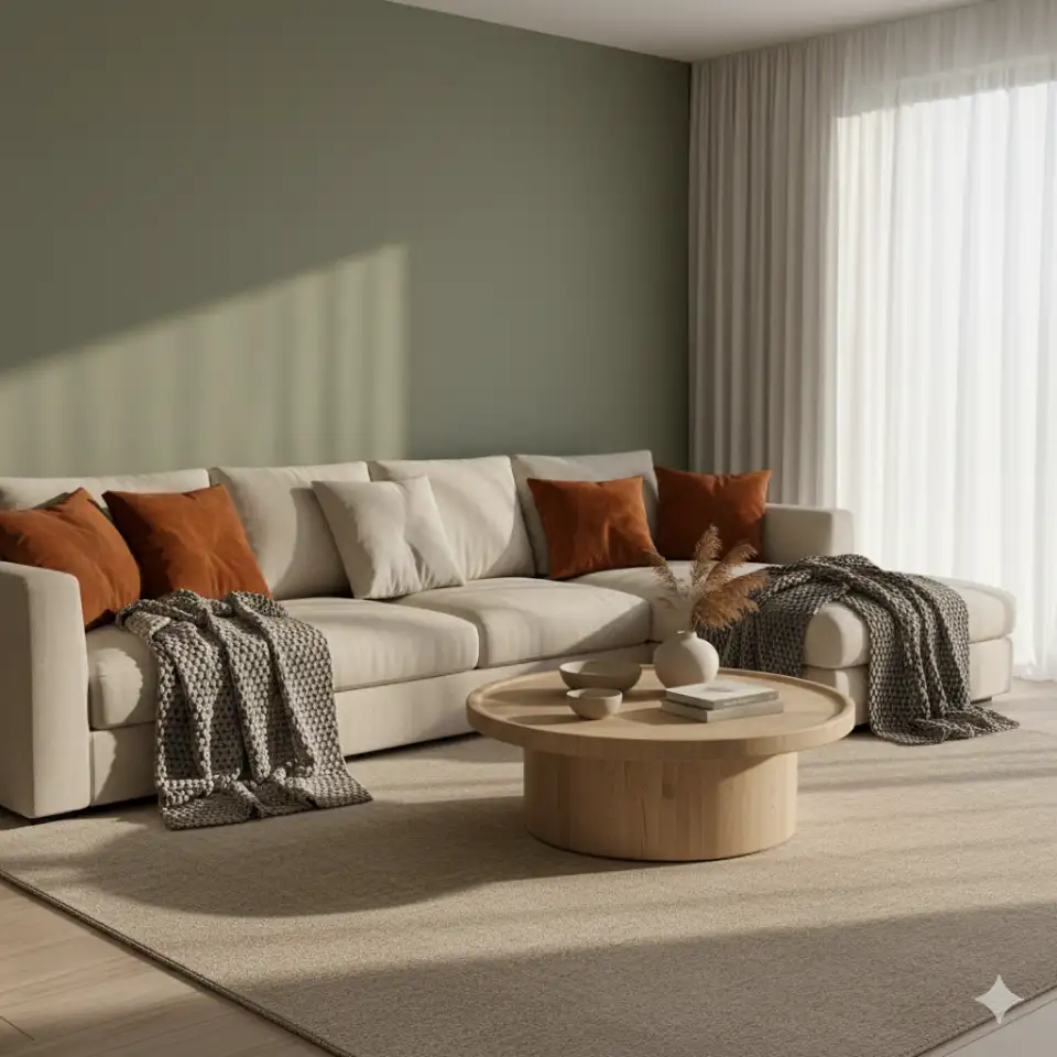 Green With Burnt Orange Warmth 2