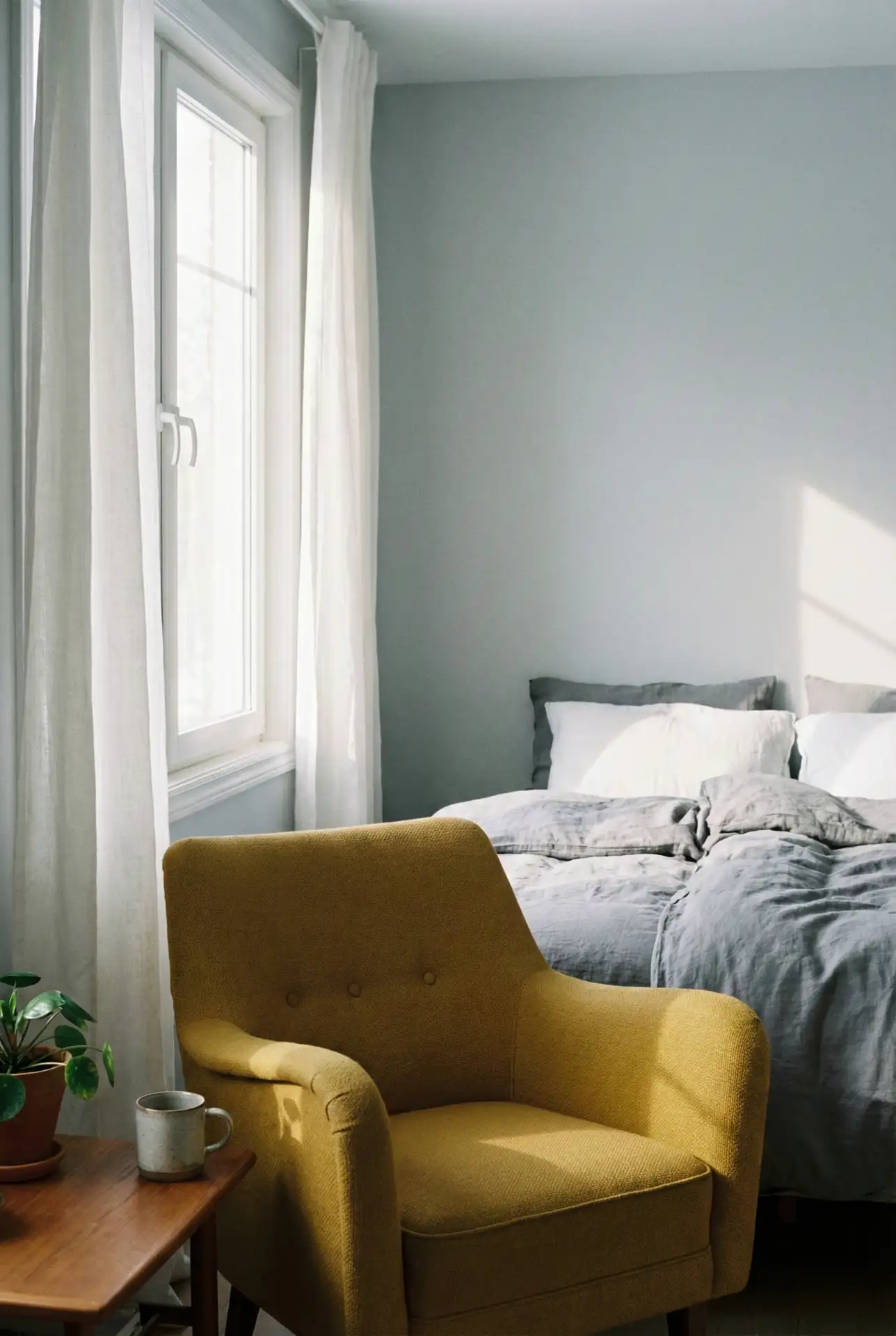 Grey And Yellow Sunshine Pop Bedroom 1