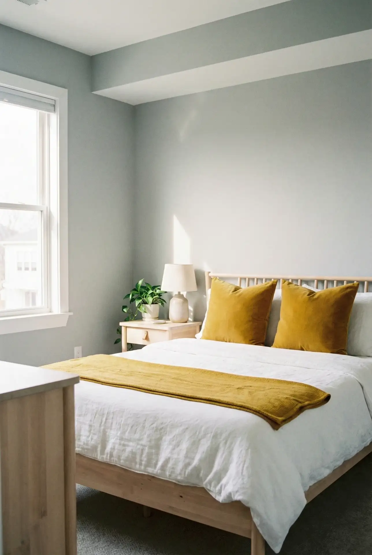 Grey And Yellow Sunshine Pop Bedroom 2