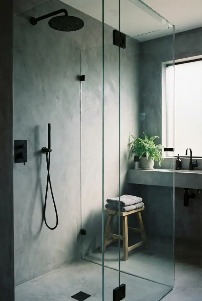 Grey Ensuite With Soft Hotel Minimalism 2