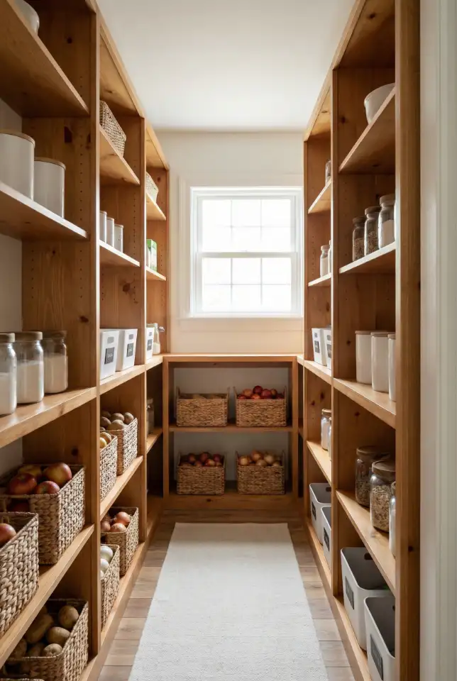 Hallway Pantry With Ivar Open Shelf Styling 2