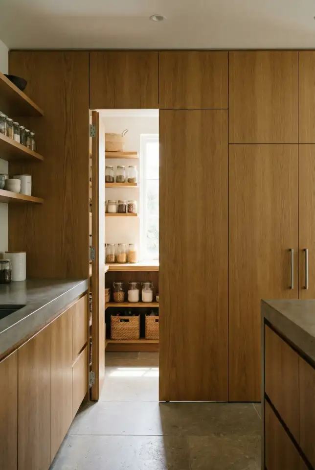Hidden Walk-In Pantry Behind Cabinet Panels 2