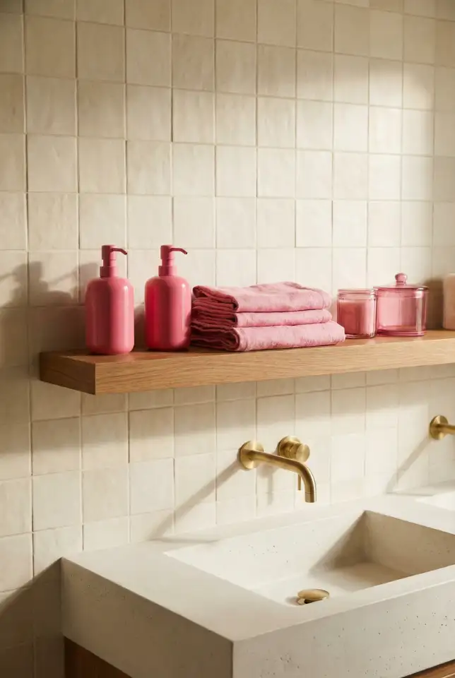 Hot Pink Accents In A Neutral Shell 2