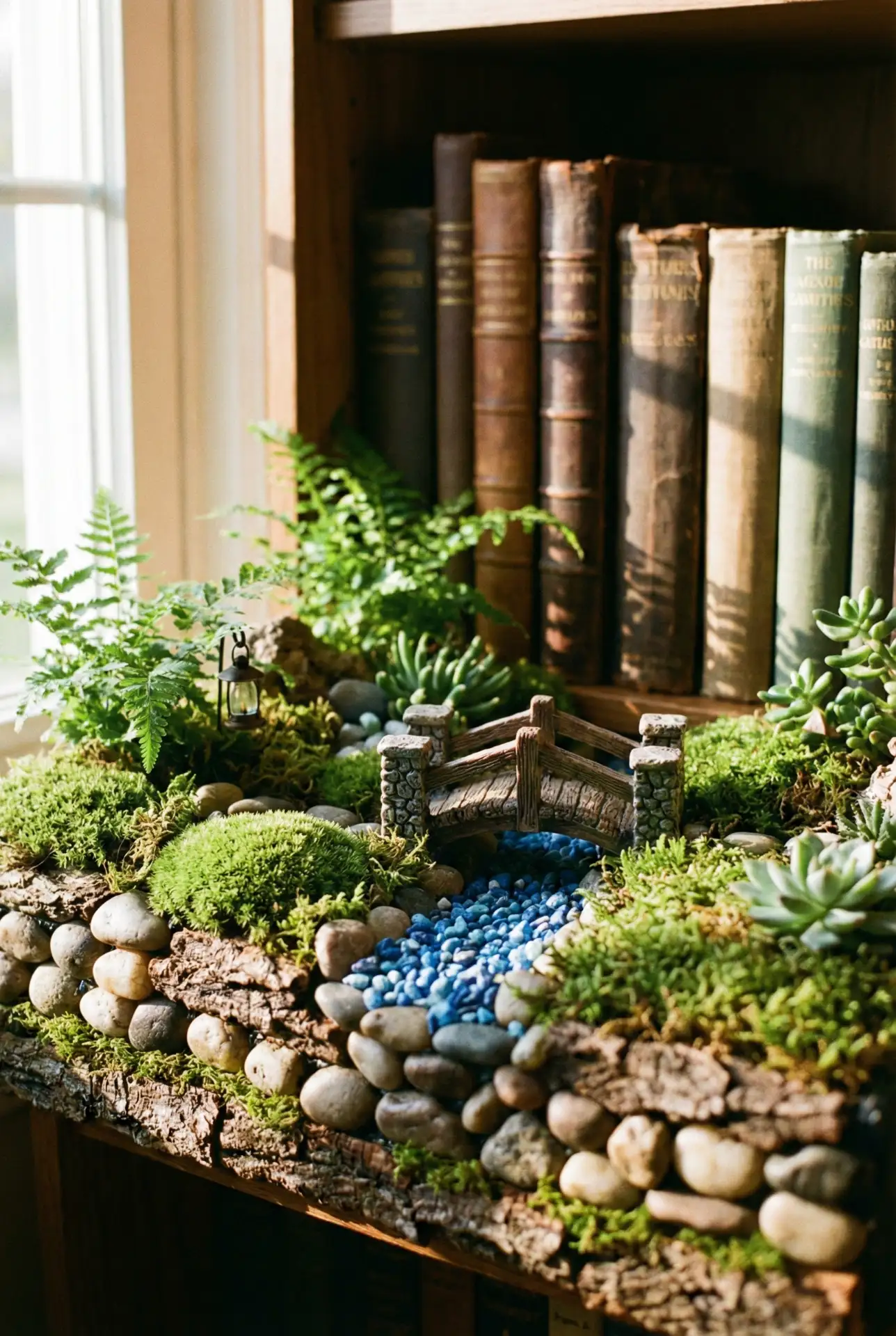 Indoor Miniature Book Nook Fairy Garden Shelf 2