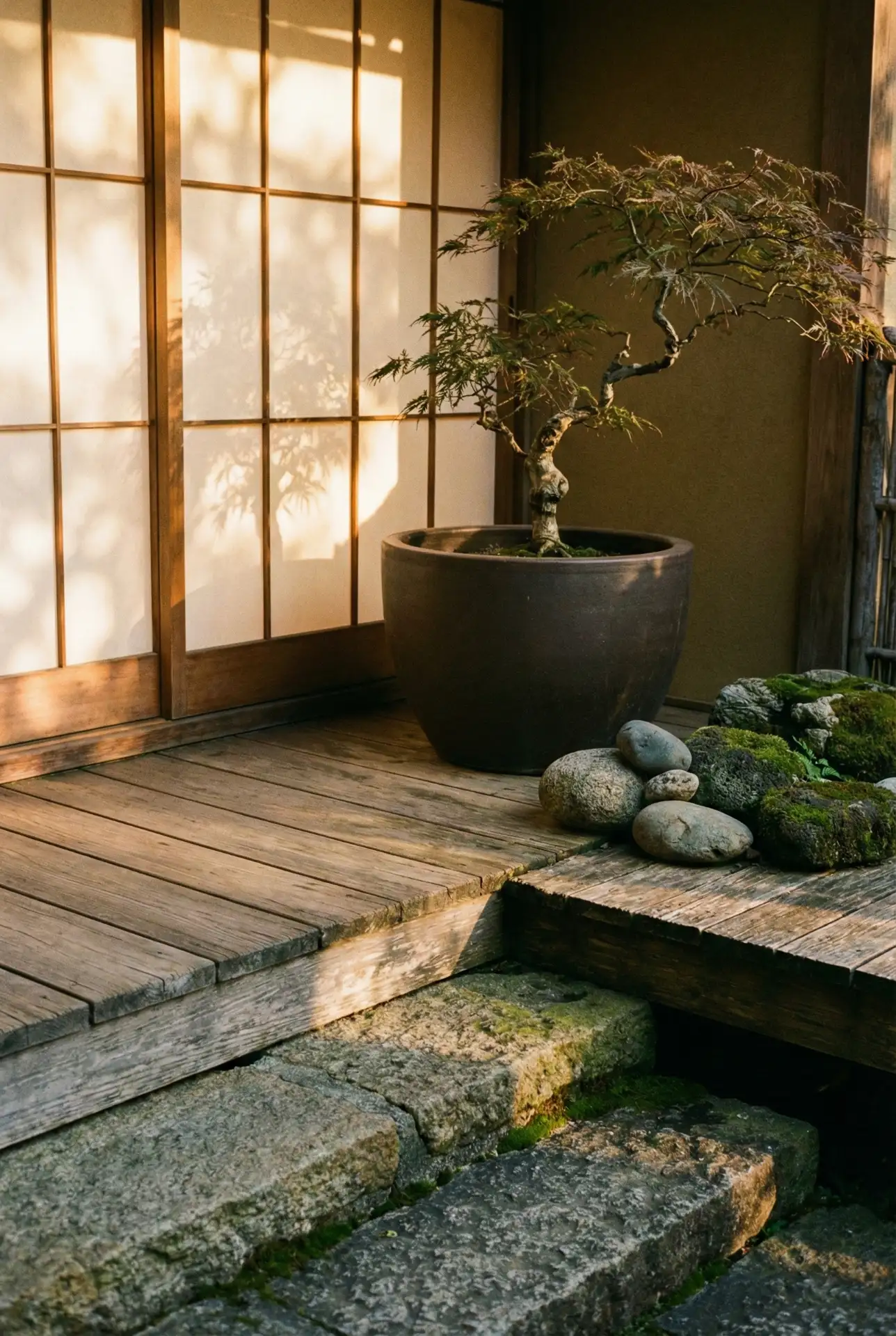 Japanese Terrace With Stepping-Stone Zen Path 1
