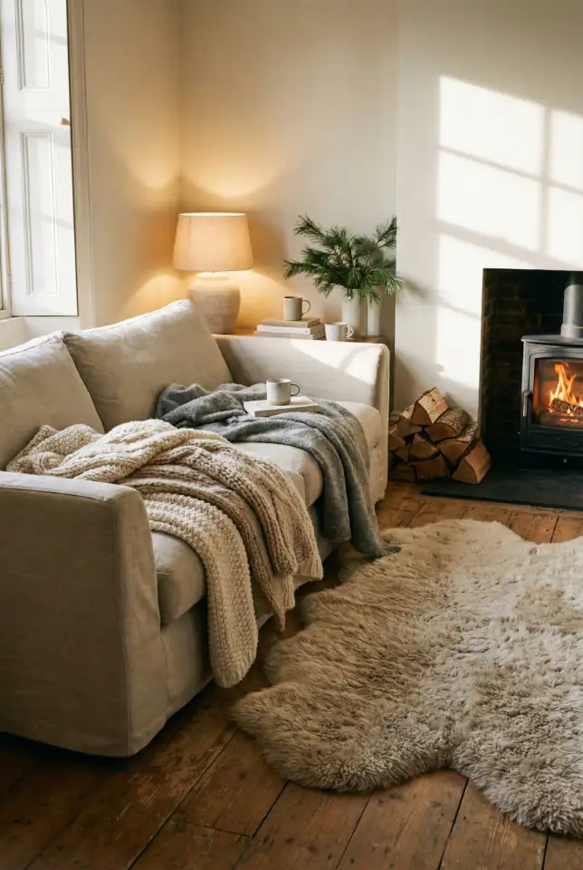 Living Room Cozy Layers For Winter January Days 2