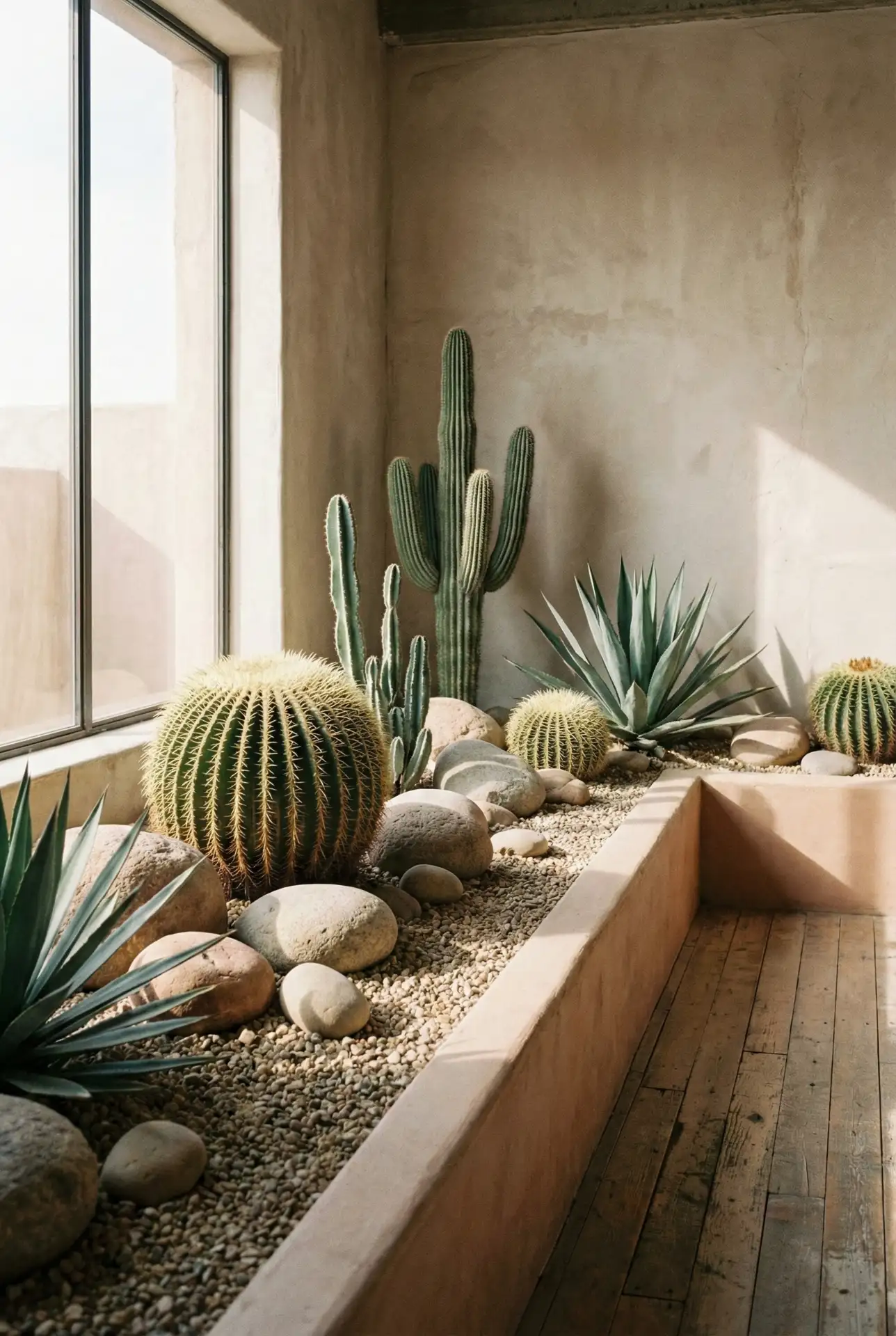 Low Maintenance Rock Garden With Desert Plants 2