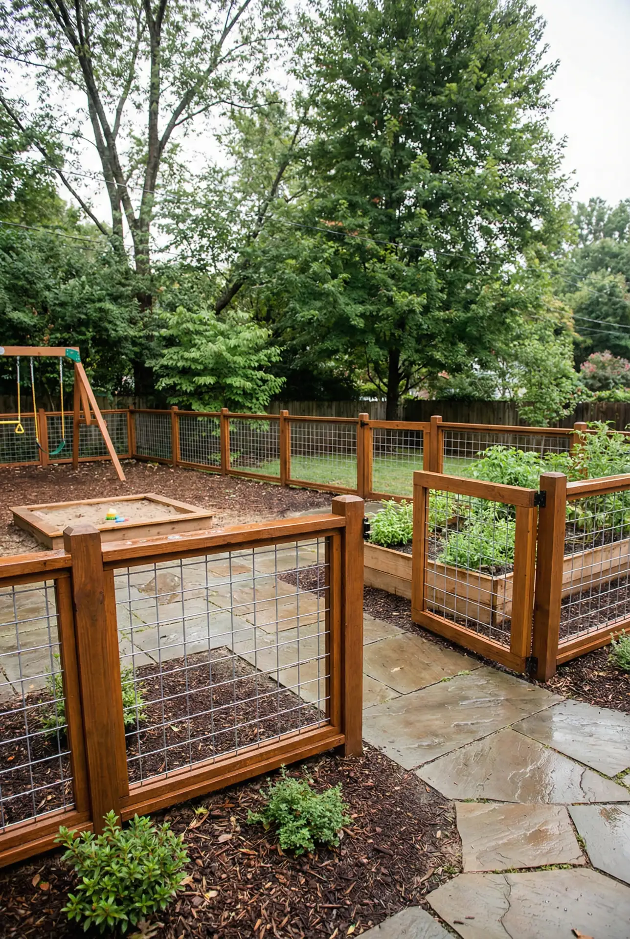 Low Wood And Wire Garden Edging 2