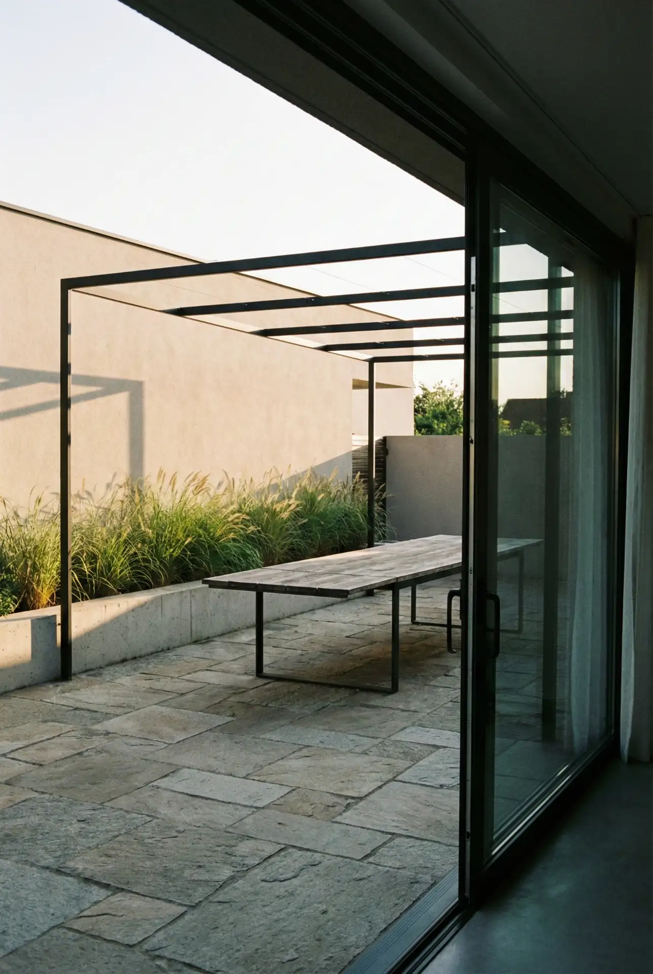 Luxury Outdoor Dining Terrace With Clean Lines 1