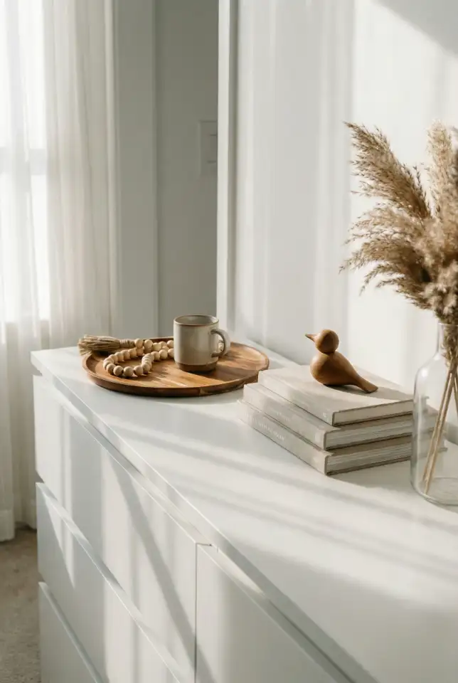 Malm Dresser Decor in a Minimalist Apartment Bedroom 2