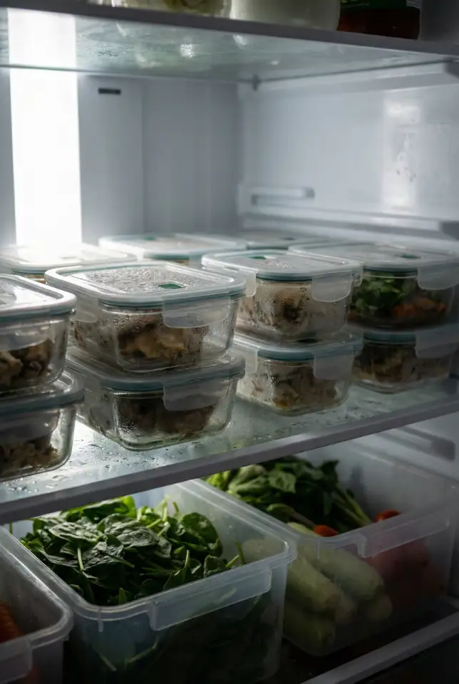 Meal Prep Shelf With Clear Grab-and-Go Containers 1
