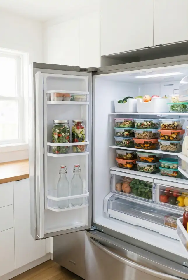 Meal Prep Shelf With Clear Grab-and-Go Containers 2