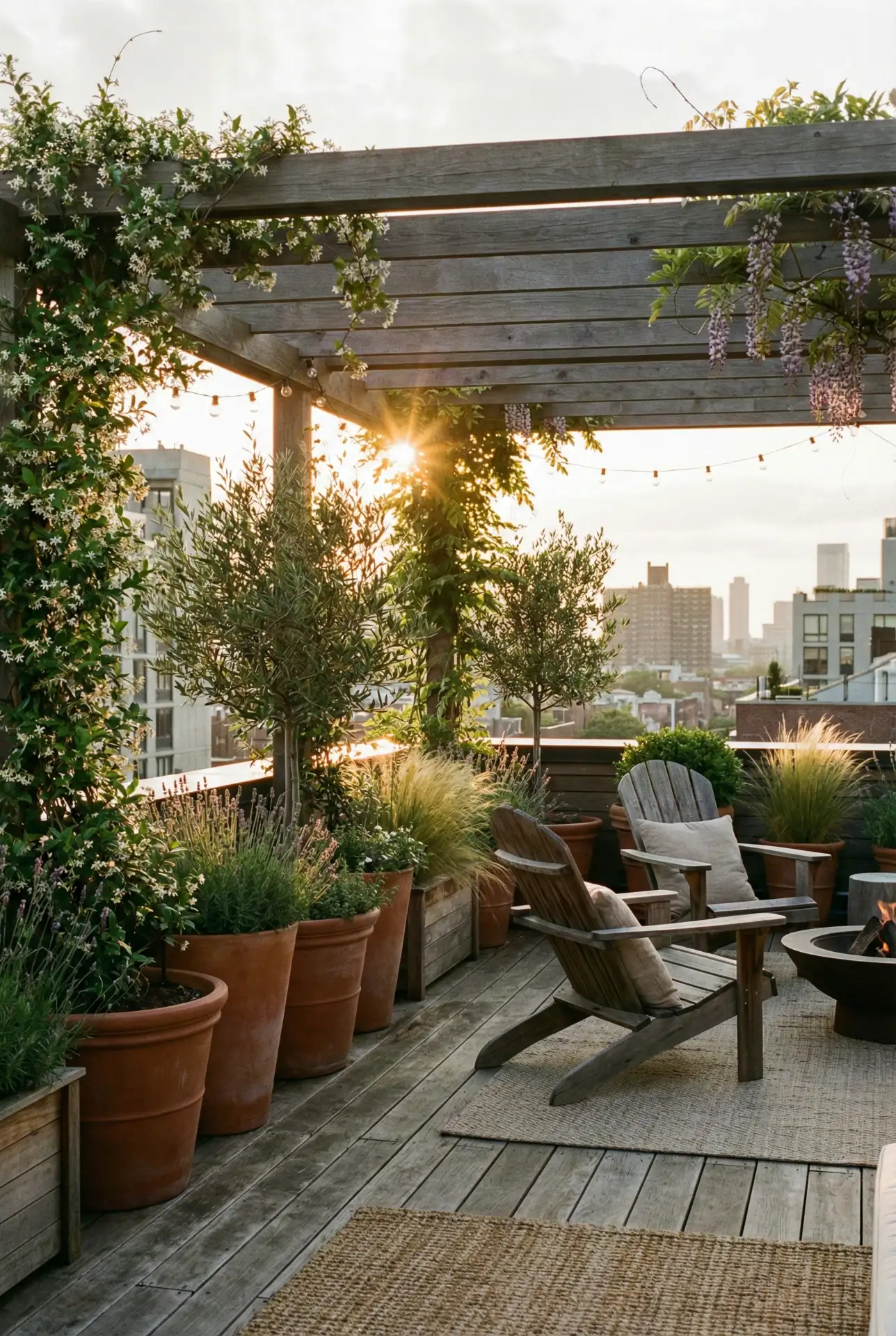 Mediterranean Roof Garden Oasis 1