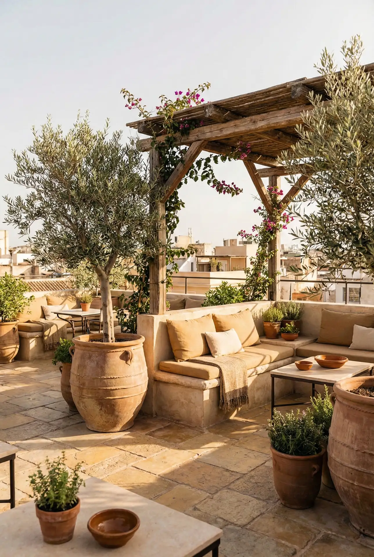 Mediterranean Roof Garden Oasis 2