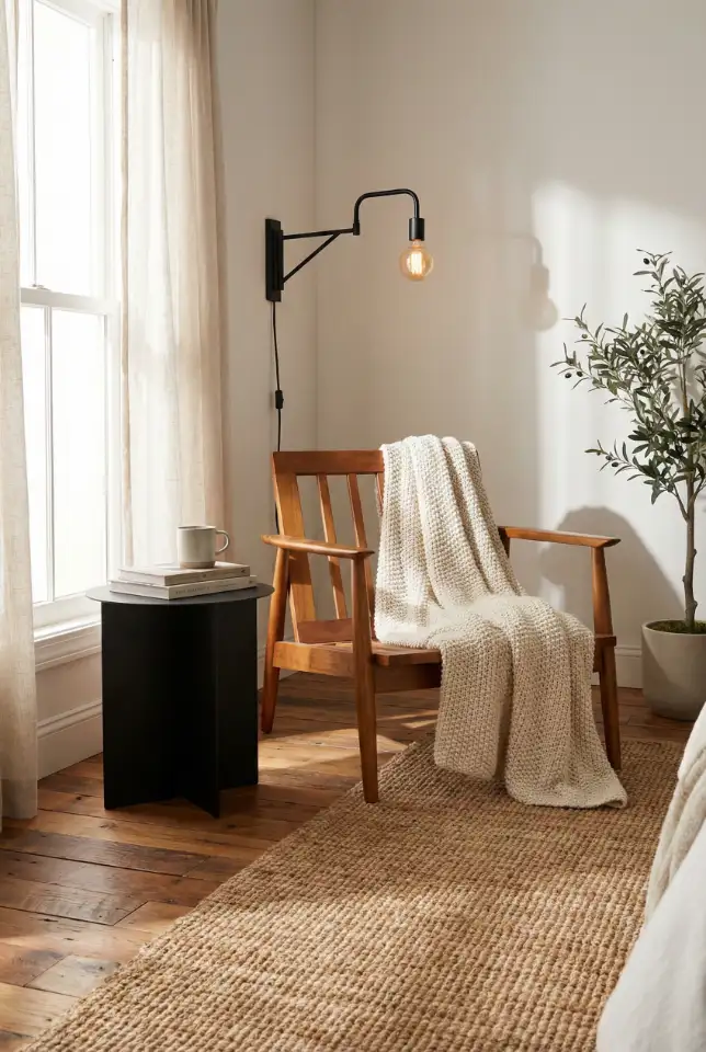 Mid Century Farmhouse Mix With Sculptural Furniture 2