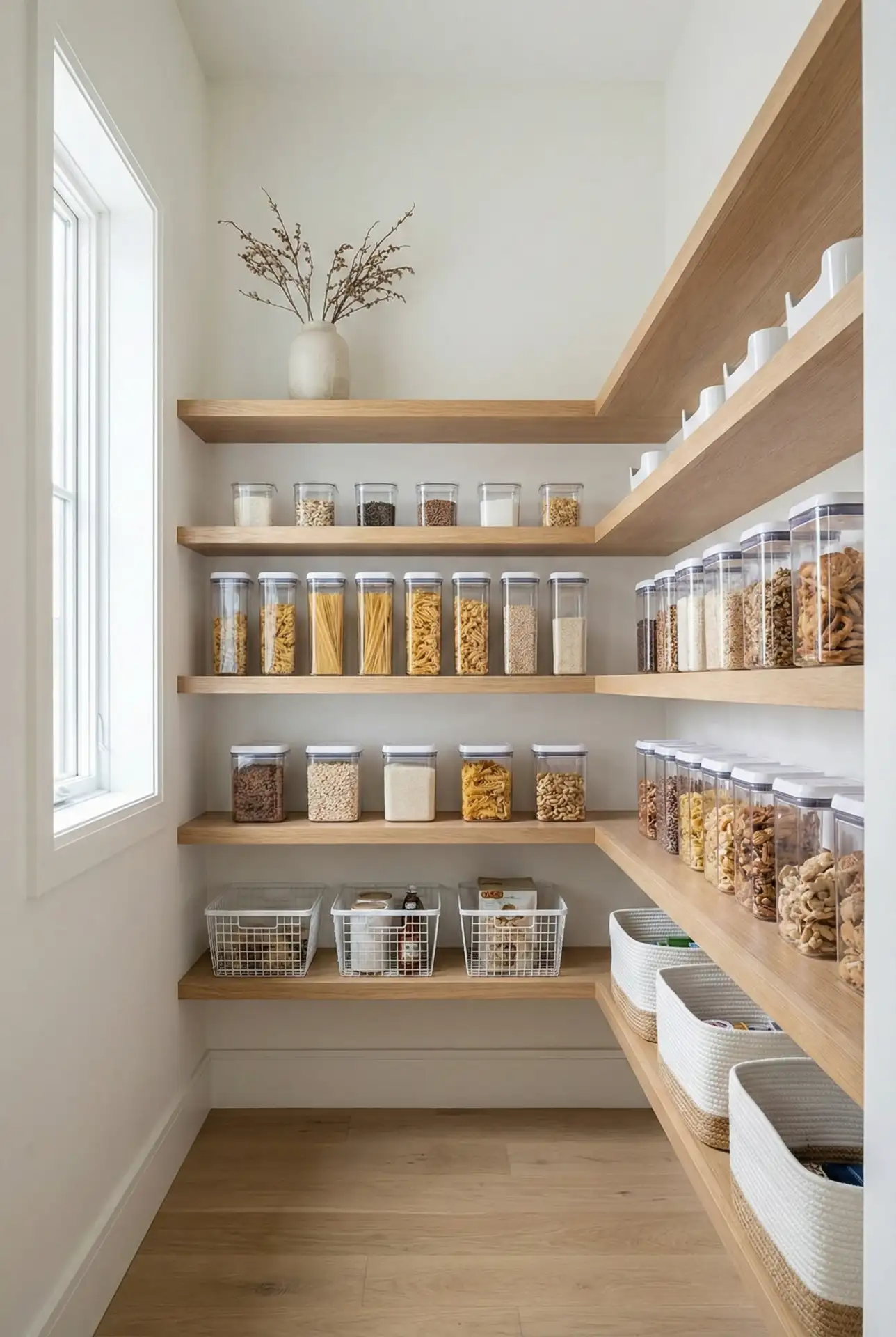 Minimal Pantry With Clear Containers 2