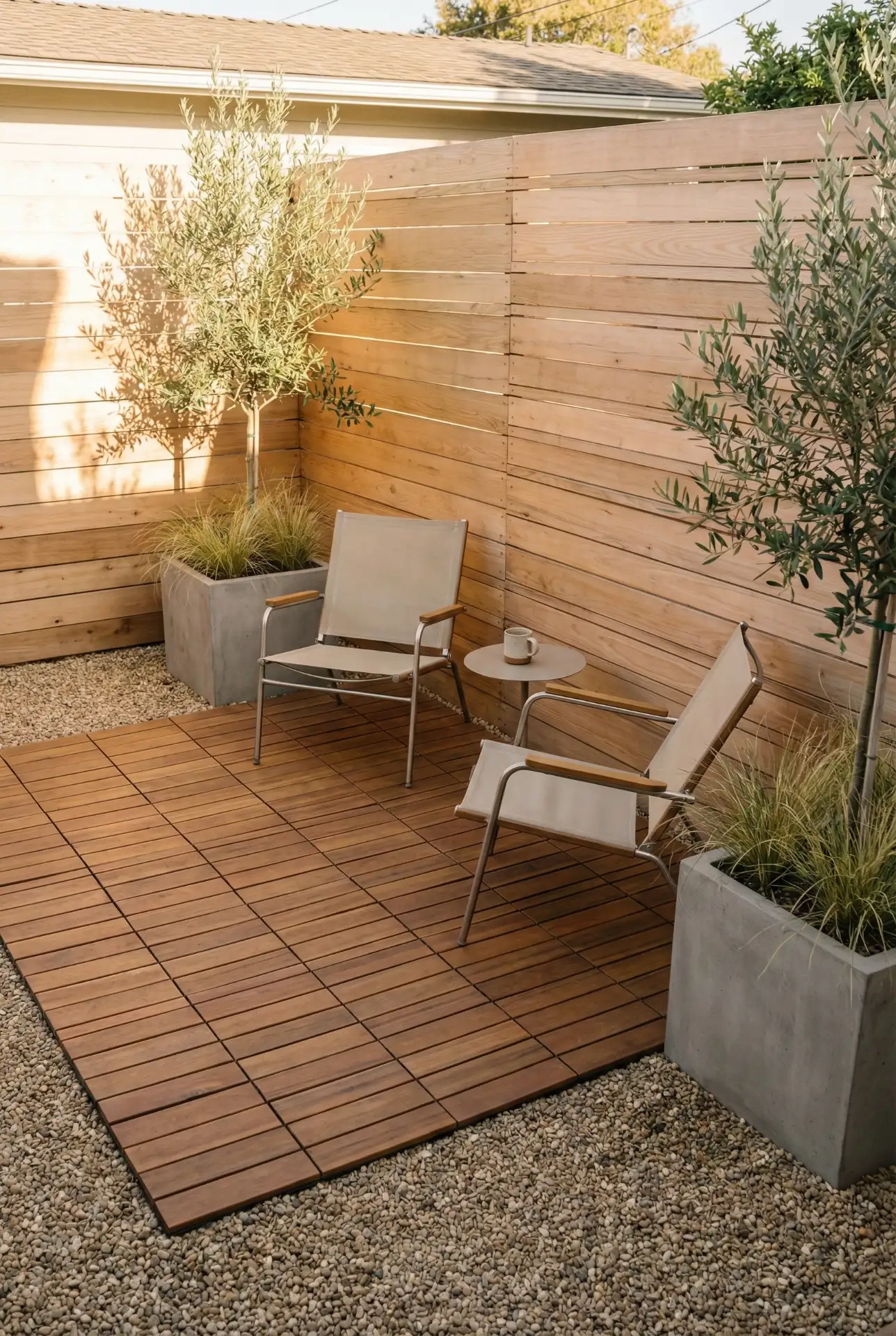 Minimalist Deck Tile Patio For Rentals 1