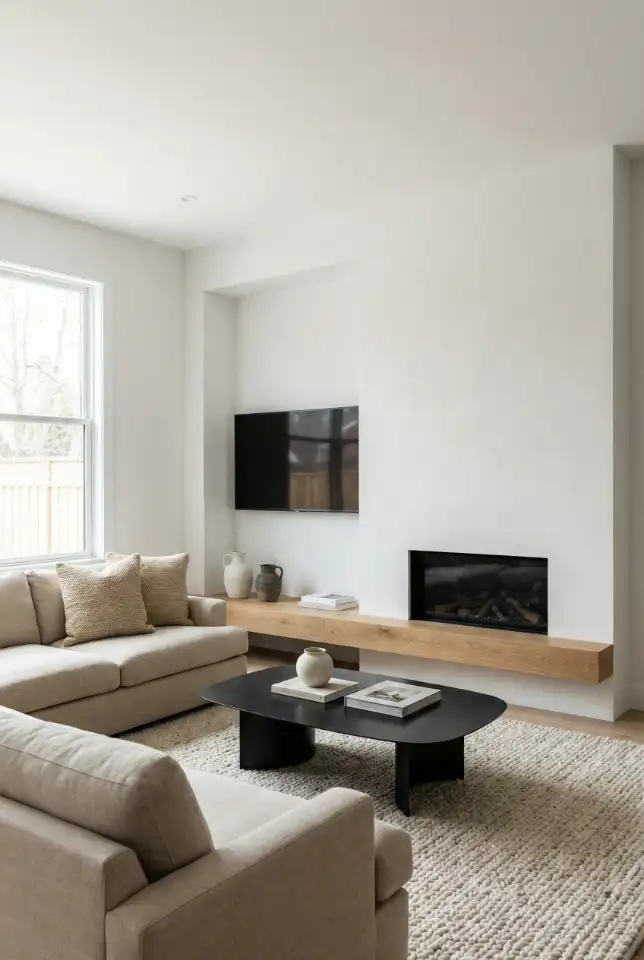 Modern Fireplace + TV Wall Combo 1