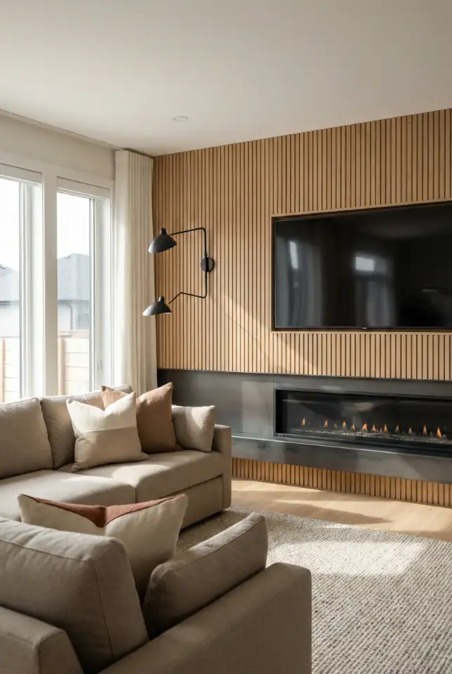 Modern Fireplace + TV Wall Combo 2