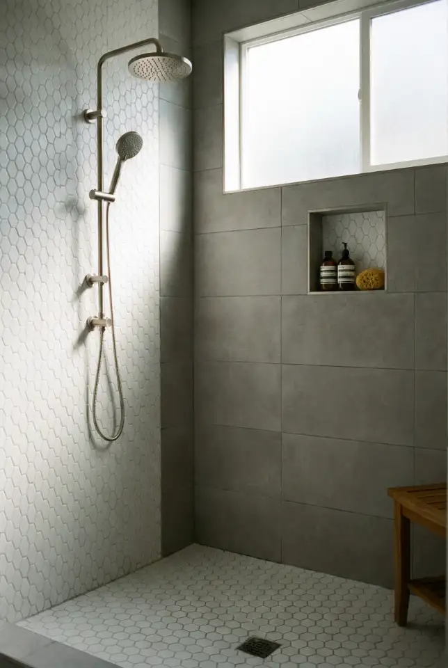 Modern Stand-Up Shower Tile Mix 2